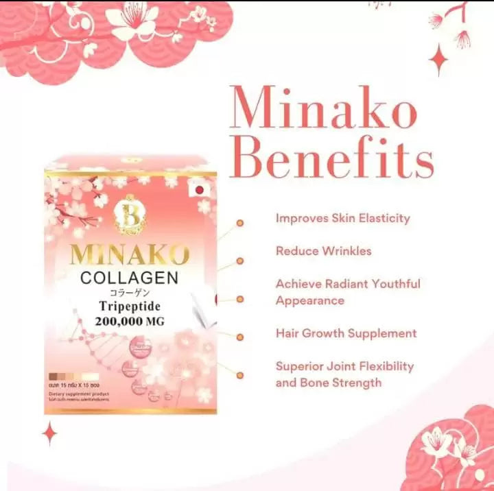 Minako Collagen tripeptide 200,000mg - 15 Satchets