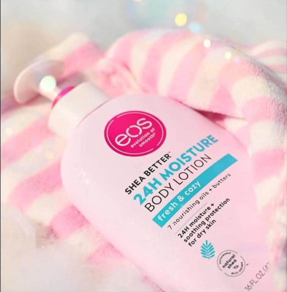 EOS Shea Better 24Hrs Moisture - Fresh & Cozy Body Lotion, 473Ml