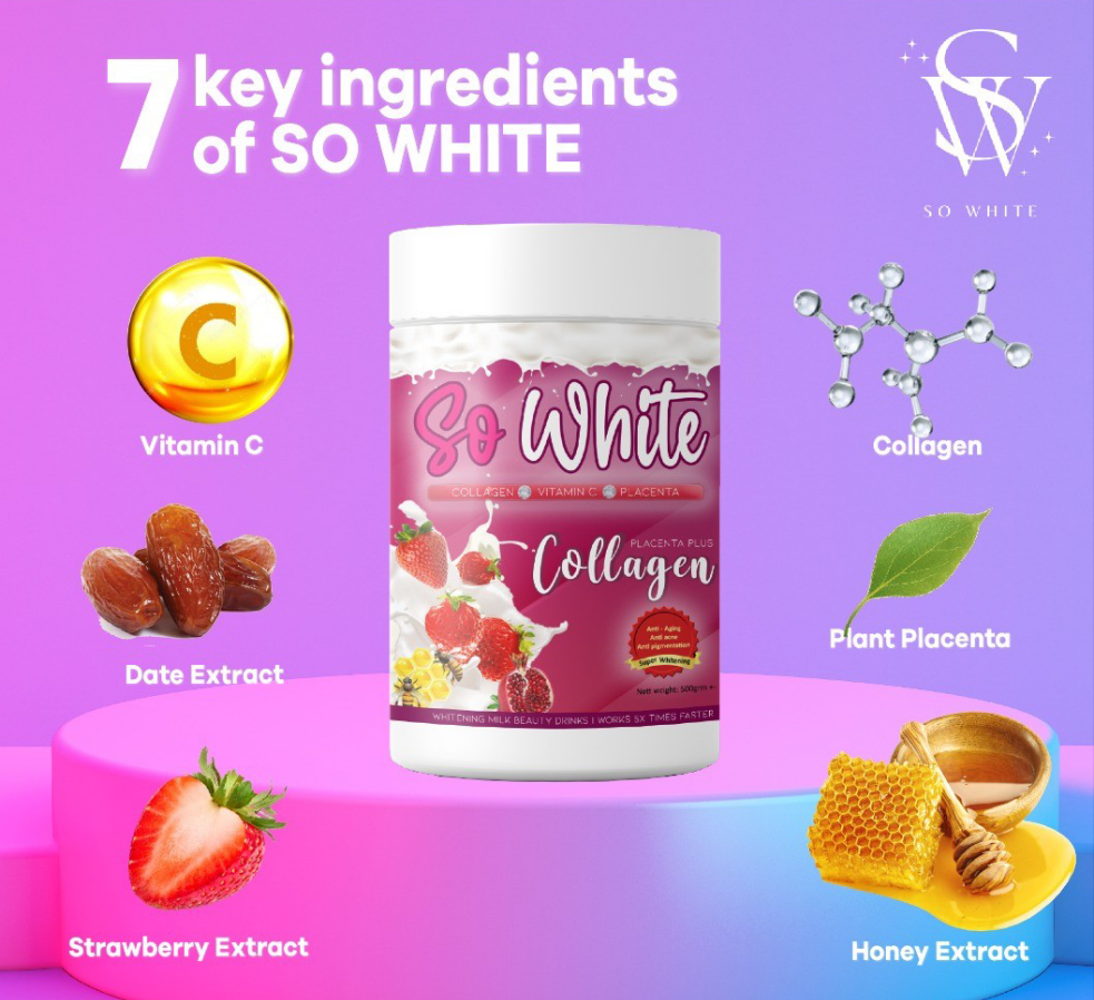 So White Collagen Whitening Supplement, Powder - 500g