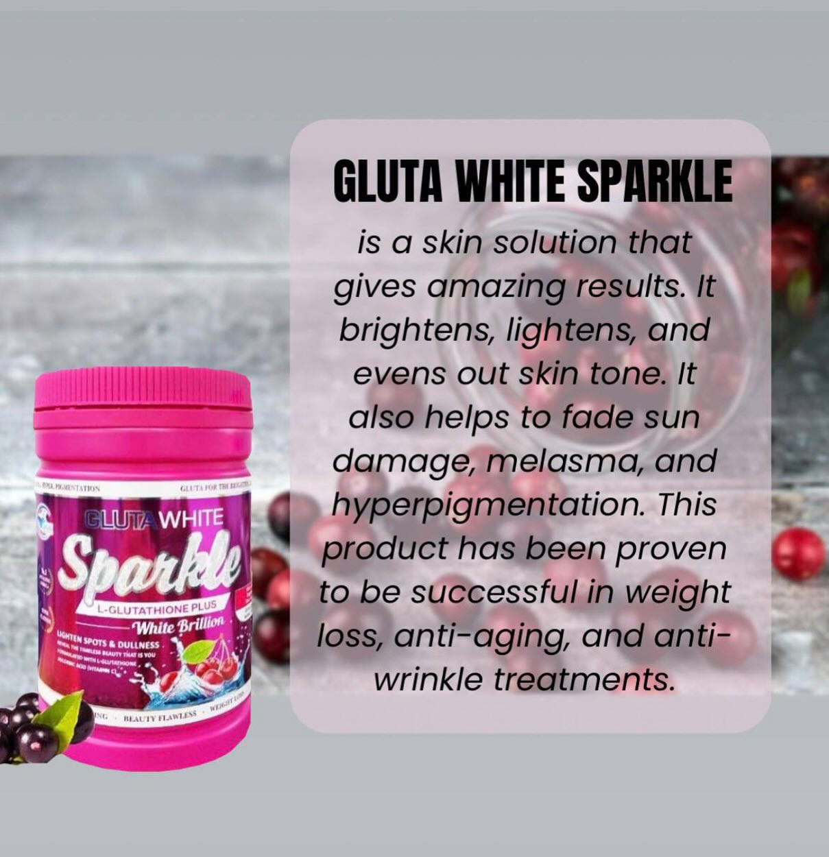 DSM Gluta White Sparkle/Glitter L-Glutathione Plus,750G