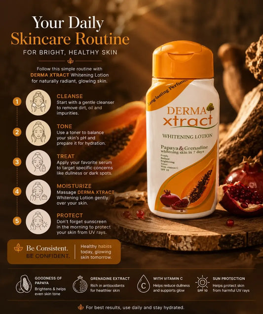 Derma Xtract Whitening Lotion With Papaya Extract & Grenadine-300ml