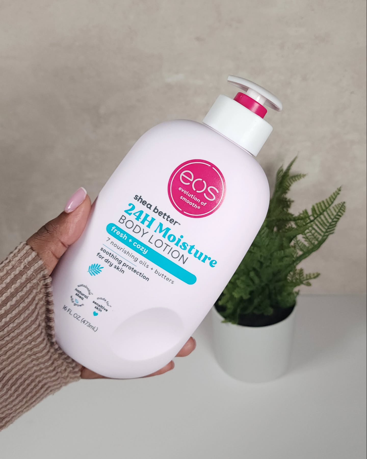 EOS Shea Better 24Hrs Moisture - Fresh & Cozy Body Lotion, 473Ml