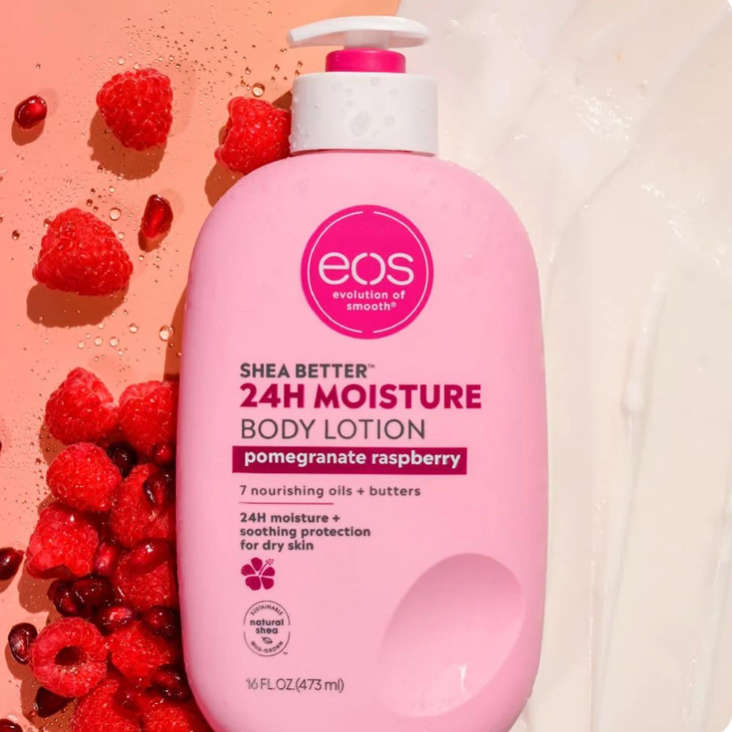 EOS Shea Better 24Hrs Moisture - Pomegranate Raspberry Body Lotion, 473Ml