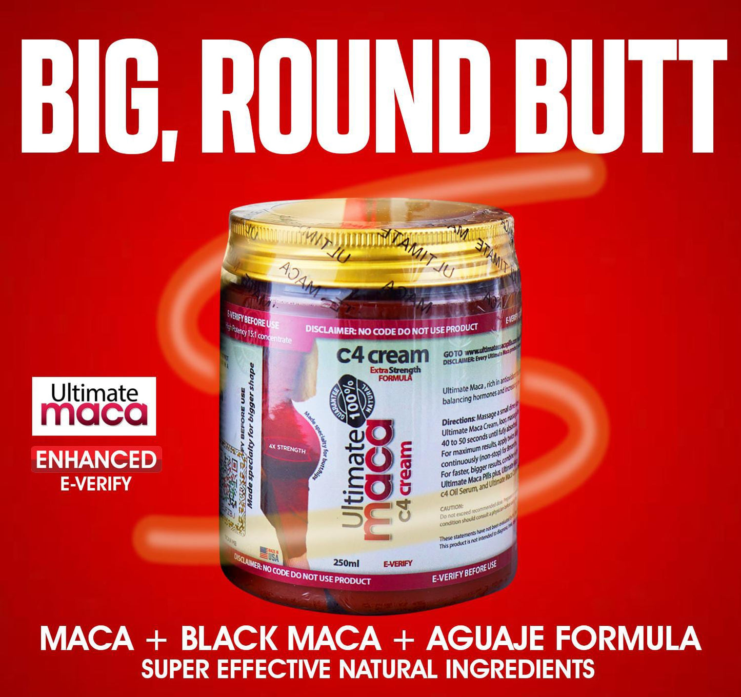 Ultimate Maca C4 Cream, 250ml