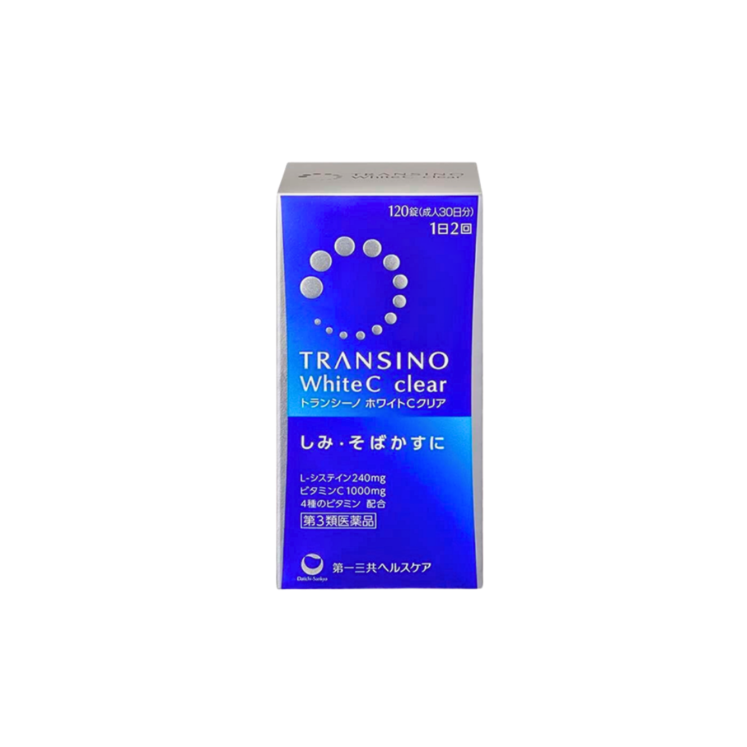 Transino White C Clear 120 Tablets | Japanese Vitamin C & L-Cysteine Supplement