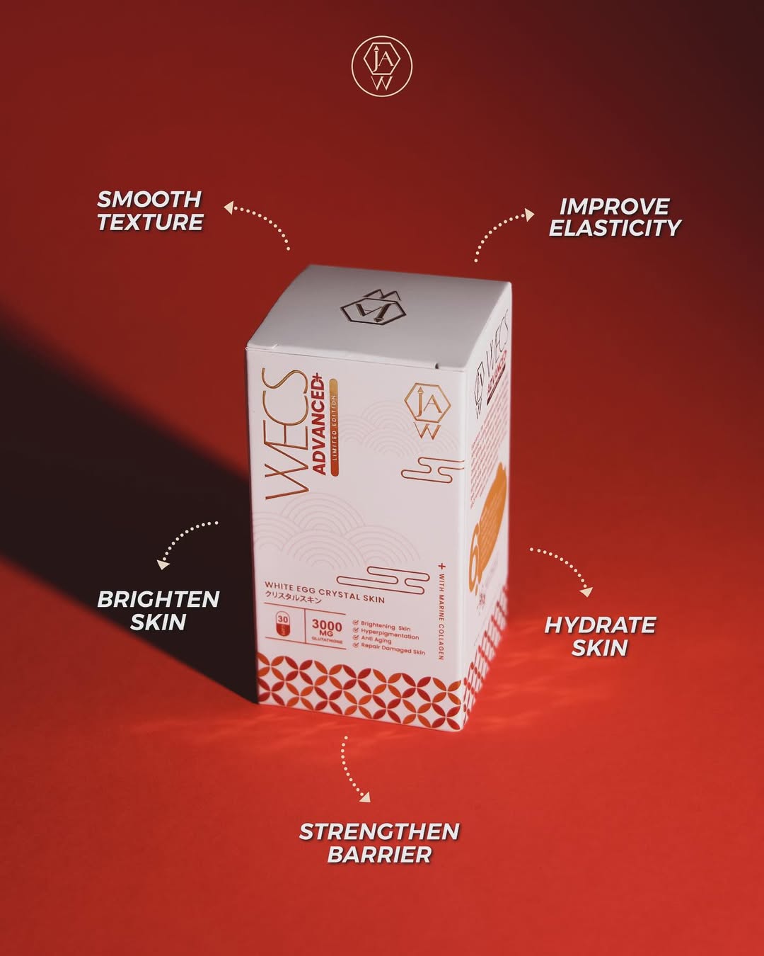 Jaw White Advanced White Egg Crystal Skin Limited Edition, 30 Caps