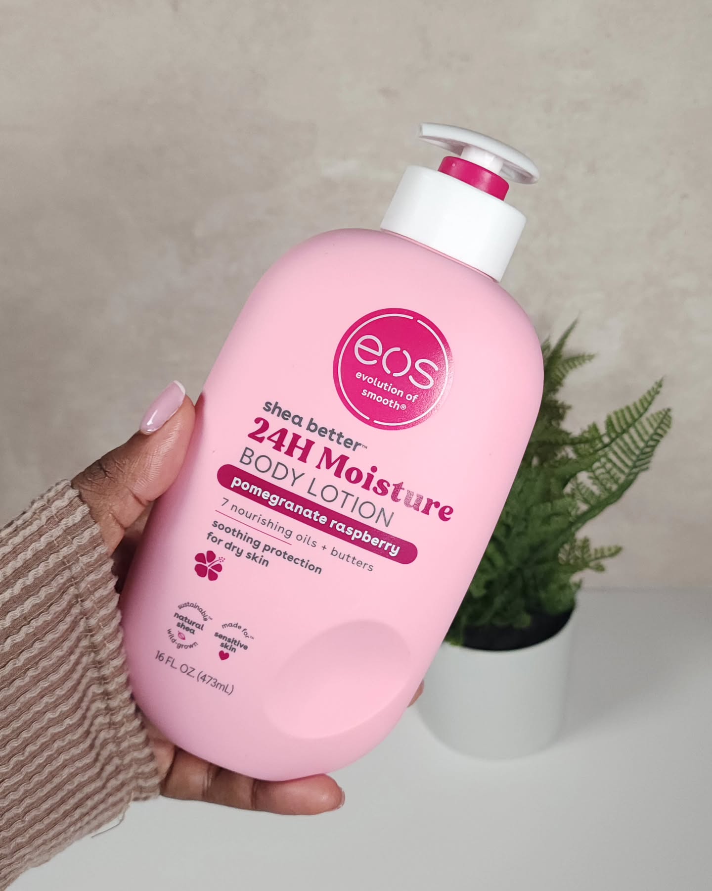 EOS Shea Better 24Hrs Moisture - Pomegranate Raspberry Body Lotion, 473Ml