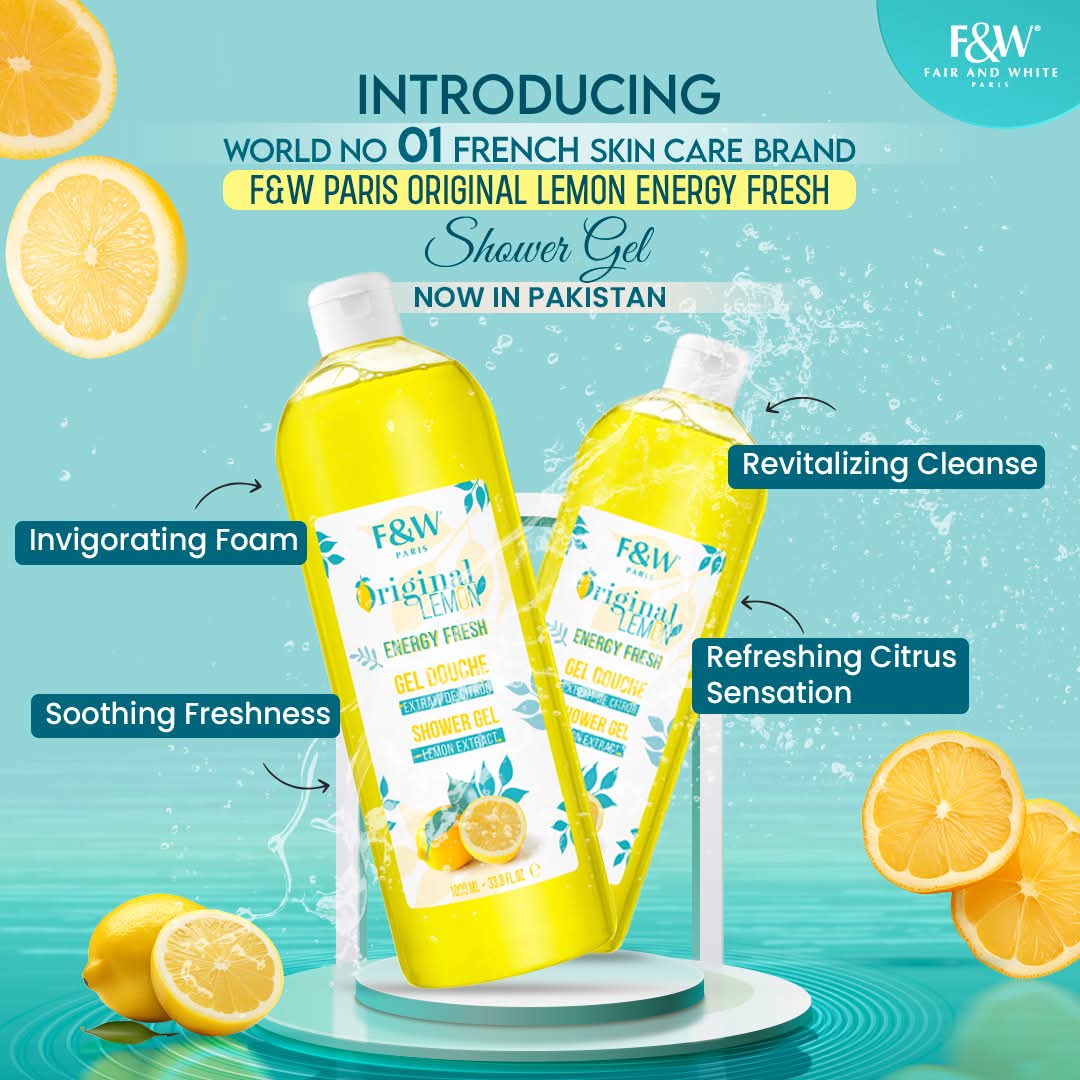 Fair & White Original Lemon Shower Gel, 940Ml