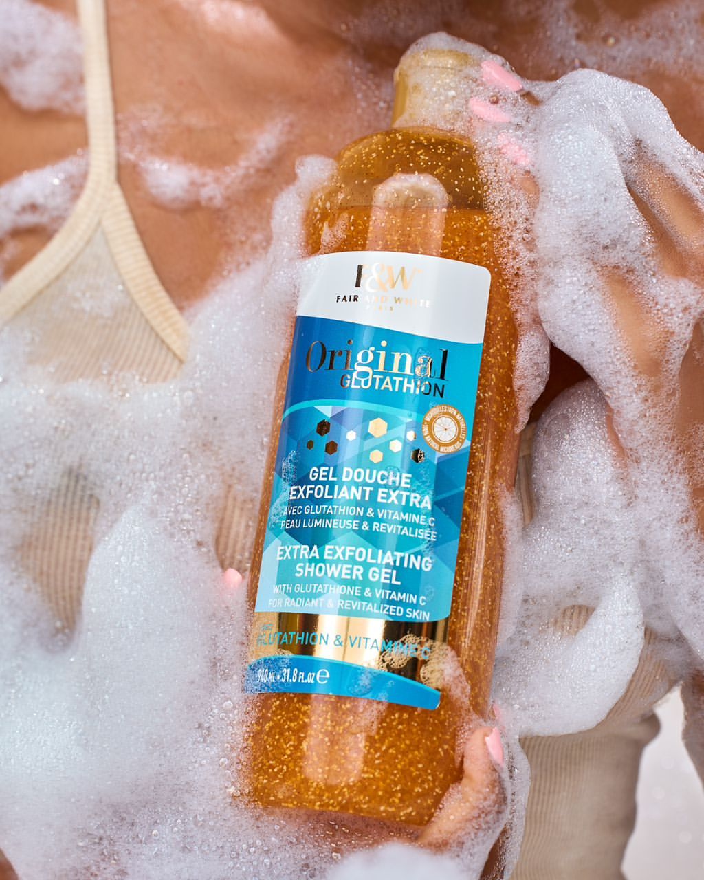 Fair & White Original Glutathion Exfoliating Shower Gel, 940Ml