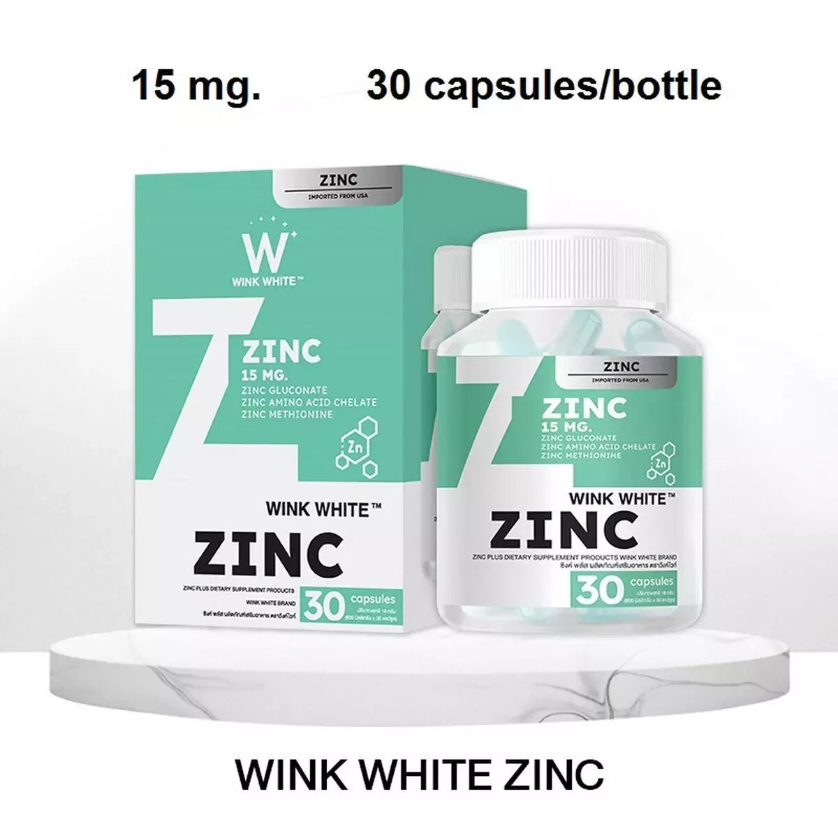 Wink White Zinc 15mg - 30 Capsules