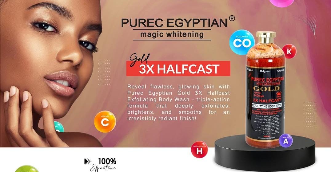 Purec Egyptian Gold 3x HalfCast Exfoliating Body Wash, 1000ml