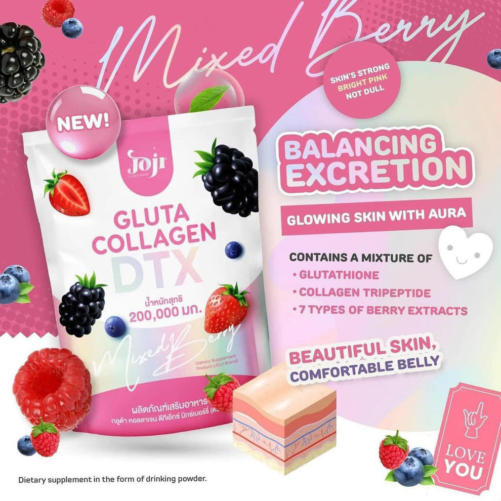 JOJI Gluta Collagen DTX Mixed Berry, 10 Satchets