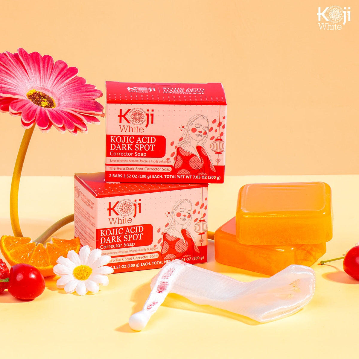 Koji White Dark Spot Corrector Soap, 2-Bars