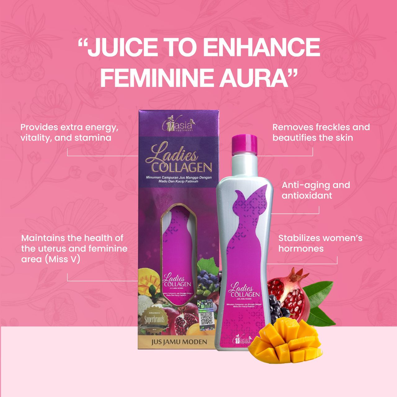 V’asia Ladies Collagen Drink, 260Ml
