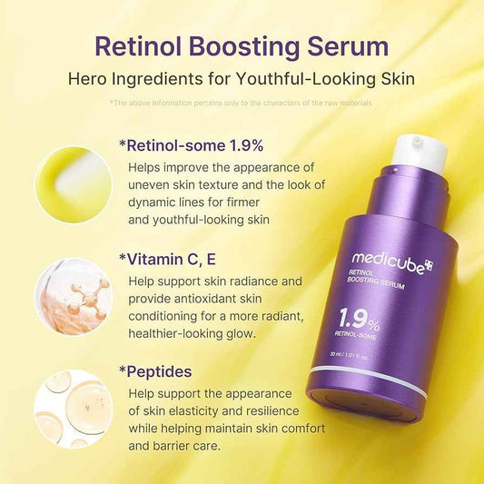 Medicube Retinol 1.9% NMN Boosting Serum (30 ml / 1.01 fl. oz.)