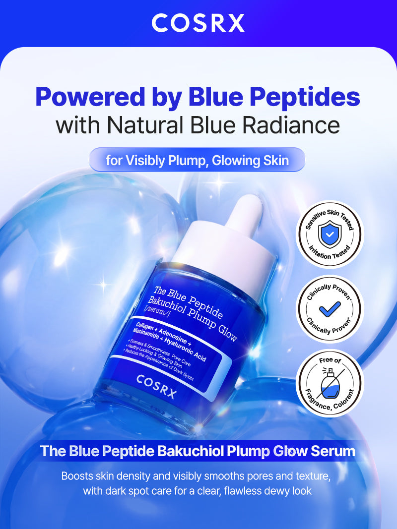 COSRX The Blue Peptide Bakuchiol Plump Glow Serum, 50ml