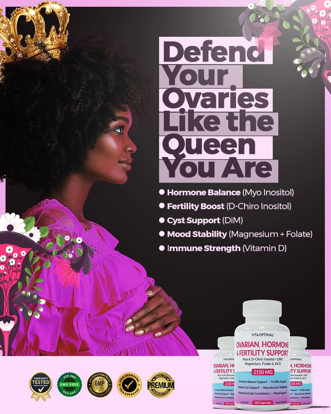 Vita Optimal Ovarian, Hormones & Fertility Support - 120 CAPSULES