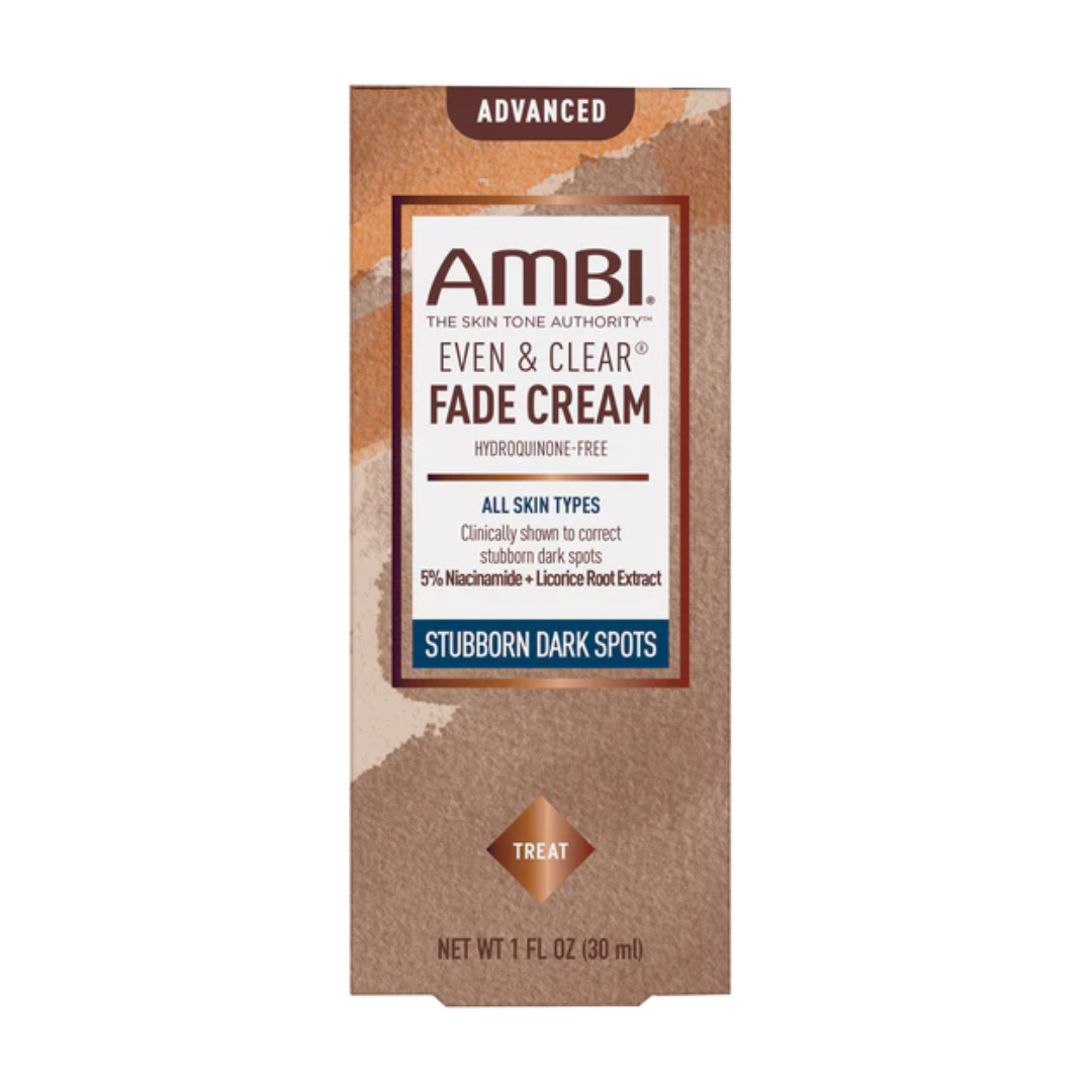 NEW! Ambi Even & Clear Advanced Fade Cream - Hydroquinone-Free, 30ml ( Niacinamide and Licorice Root)