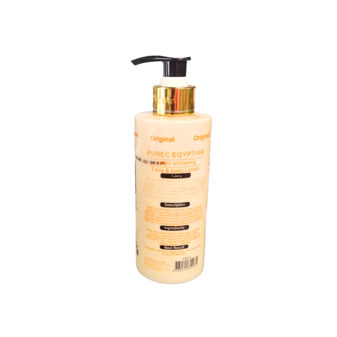 Purec Egyptian Gold Magic Whitening Face & Body Lotion, 300ml