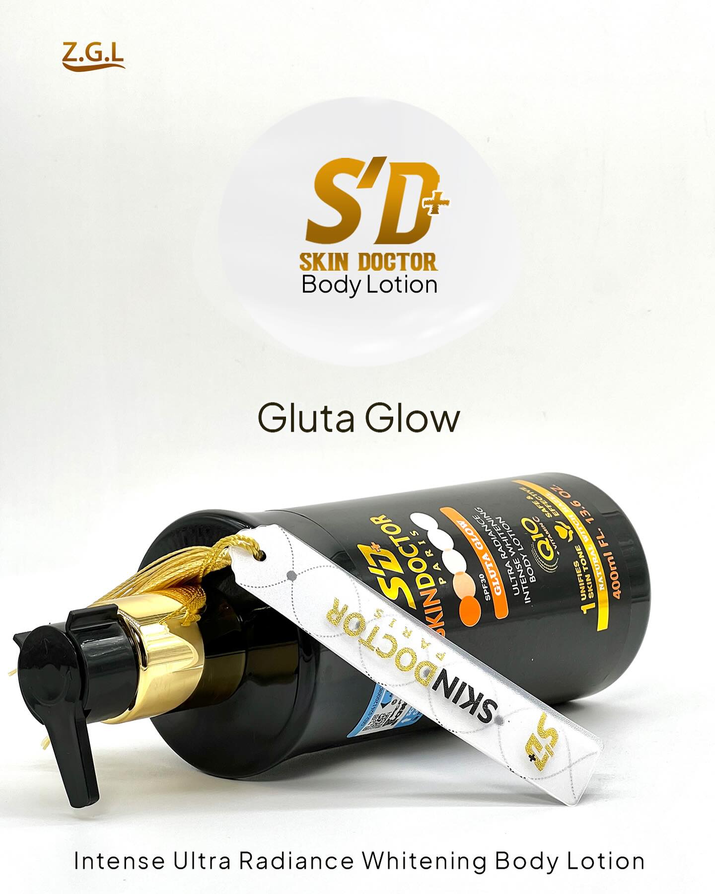 SkinDoctor Paris Gluta Glow Body Lotion, 400ml