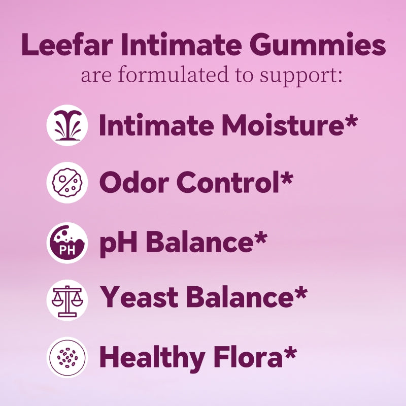 Leefar Women’s Probiotic + Slippery Elm Gummies, 60 Count – Pineapple Flavored
