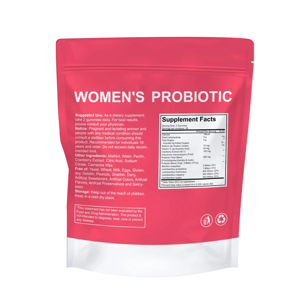 Women's Probiotic Gummies, 60 Gummies (5 Billion CFUs)
