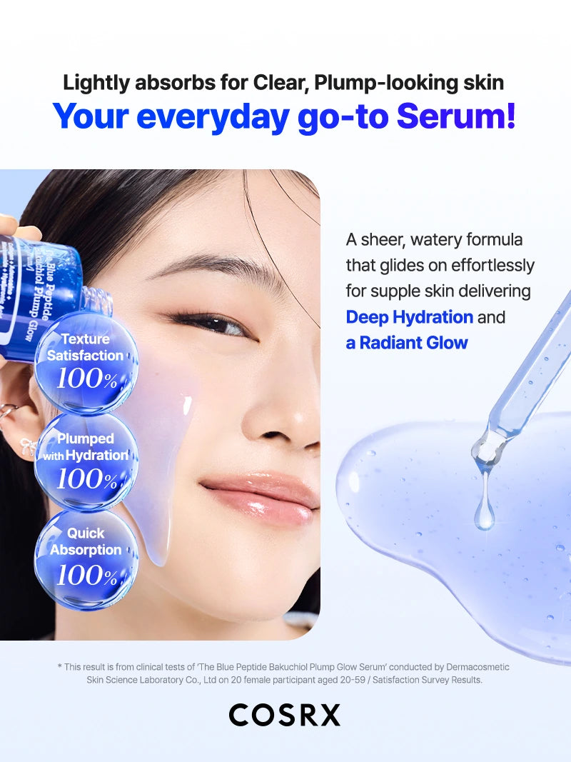 COSRX The Blue Peptide Bakuchiol Plump Glow Serum, 50ml