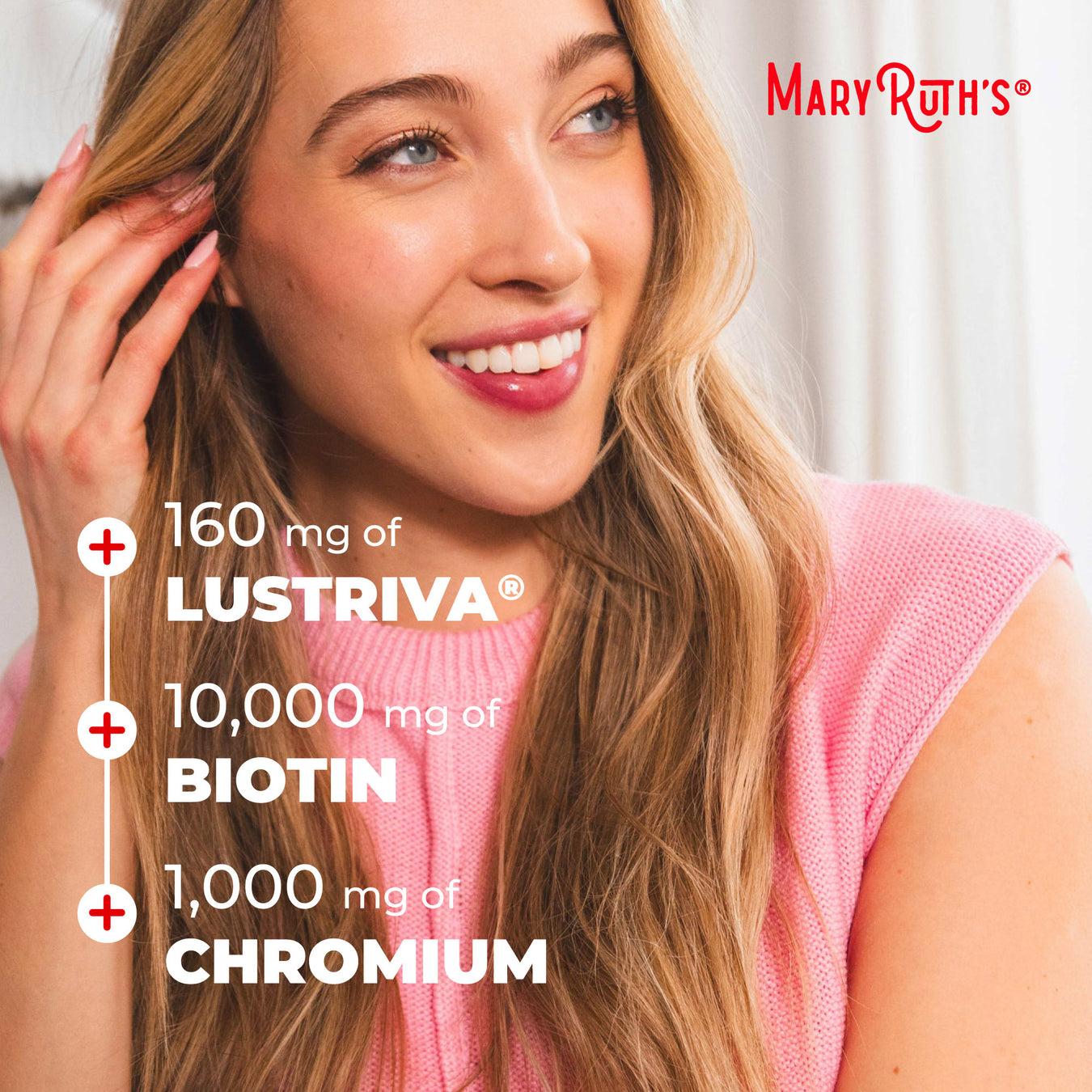 MaryRuth's Liquid Morning Multivitamin + Hair Growth, Peach Mango - 887Ml