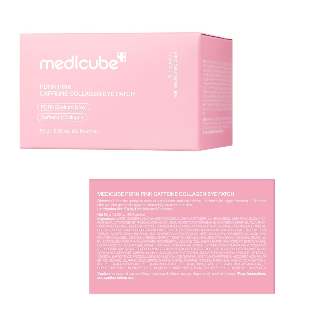 Medicube PDRN Pink Caffeine Collagen Eye Patch (85 g / 2.99 oz. / 60 Patches)