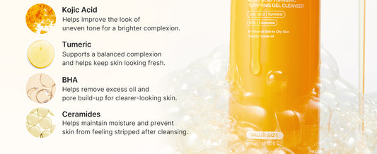 Medicube Kojic Acid Turmeric Purifying Gel Cleanser (500 ml / 16.90 fl. oz.)