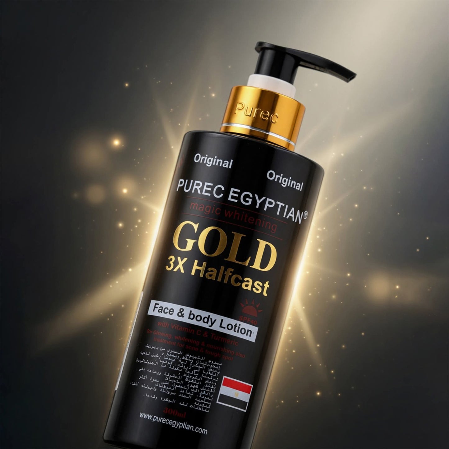 Purec Egyptian Gold 3x Halfcast Lotion, 300Ml - Revitalize Your Skin