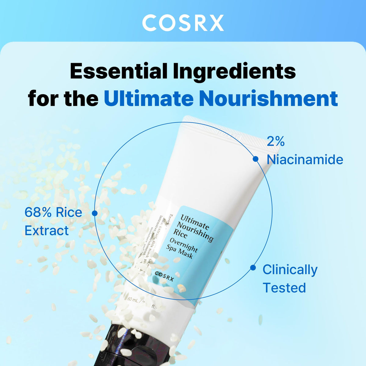 Cosrx Ultimate Nourishing Rice Overnight Spa Mask, 60Ml