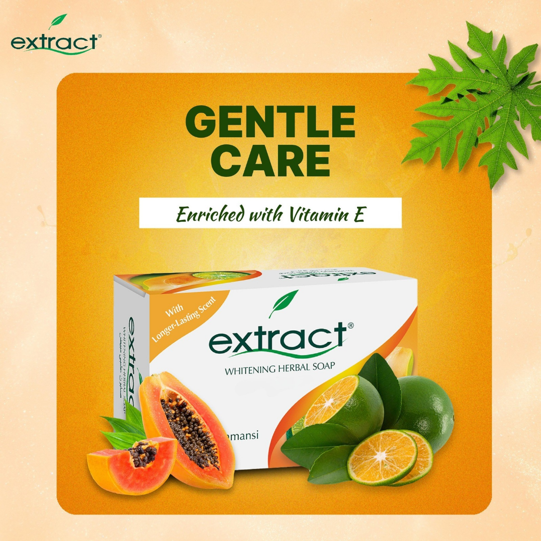 Extract Whitening Herbal Soap - Papaya Calamansi, 125g