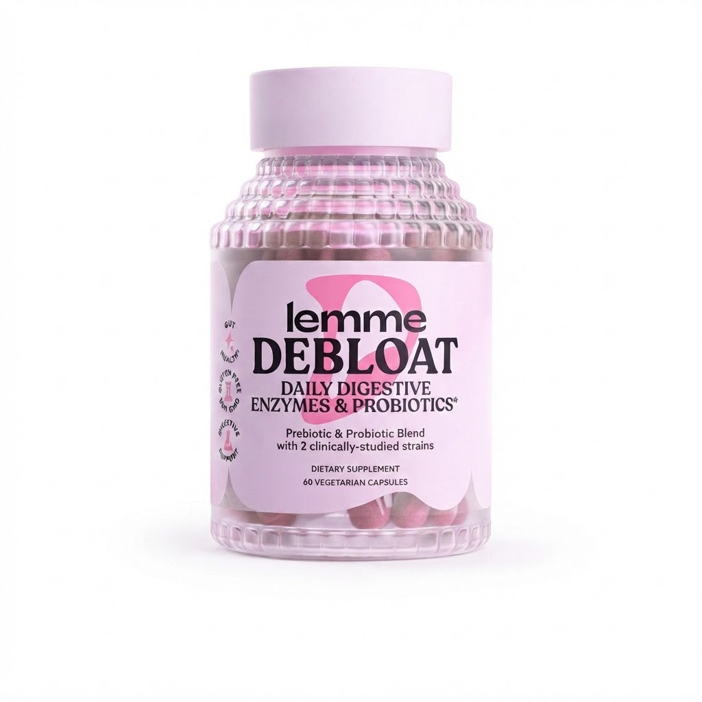 Lemme Debloat Daily Digestive Enzymes & Probiotics, 60 Capsules