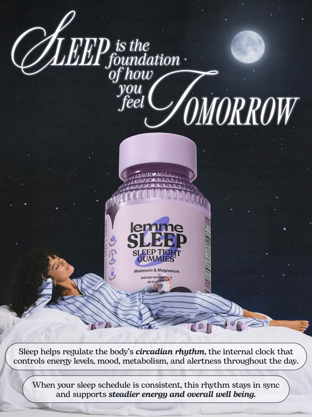 Lemme Sleep - Sleep Tight Gummies, 60 Gummies