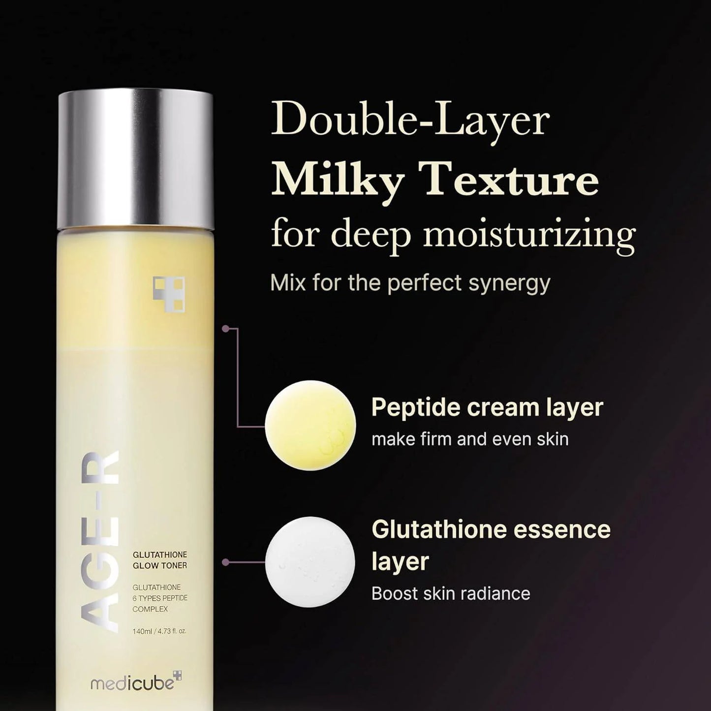 Medicube AGE-R Glutathione Glow Toner (140ml / 4.73 fl. oz.)