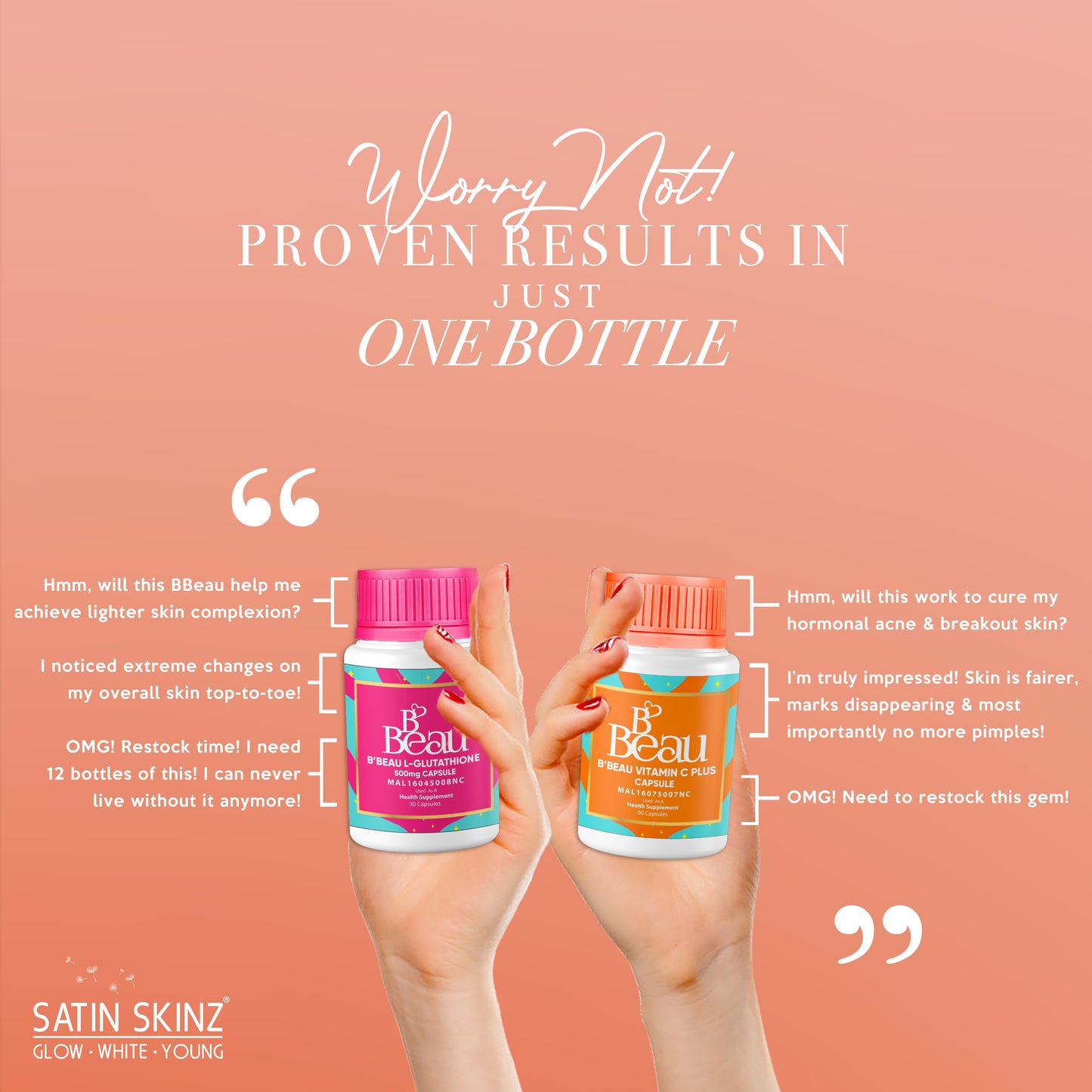 SatinSkinz B'Beau White Booster Set