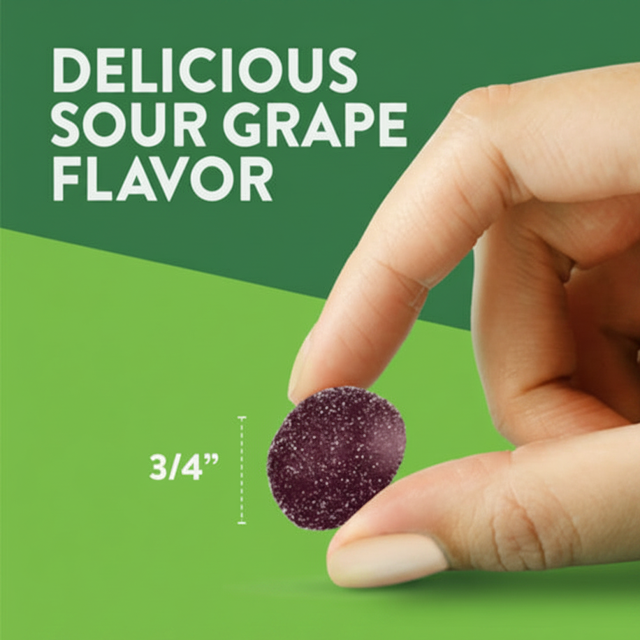 Nature's Truth Magnesium Glycinate Gummies (Delicious Sour Grape), 60 Gummies - Extra Strength