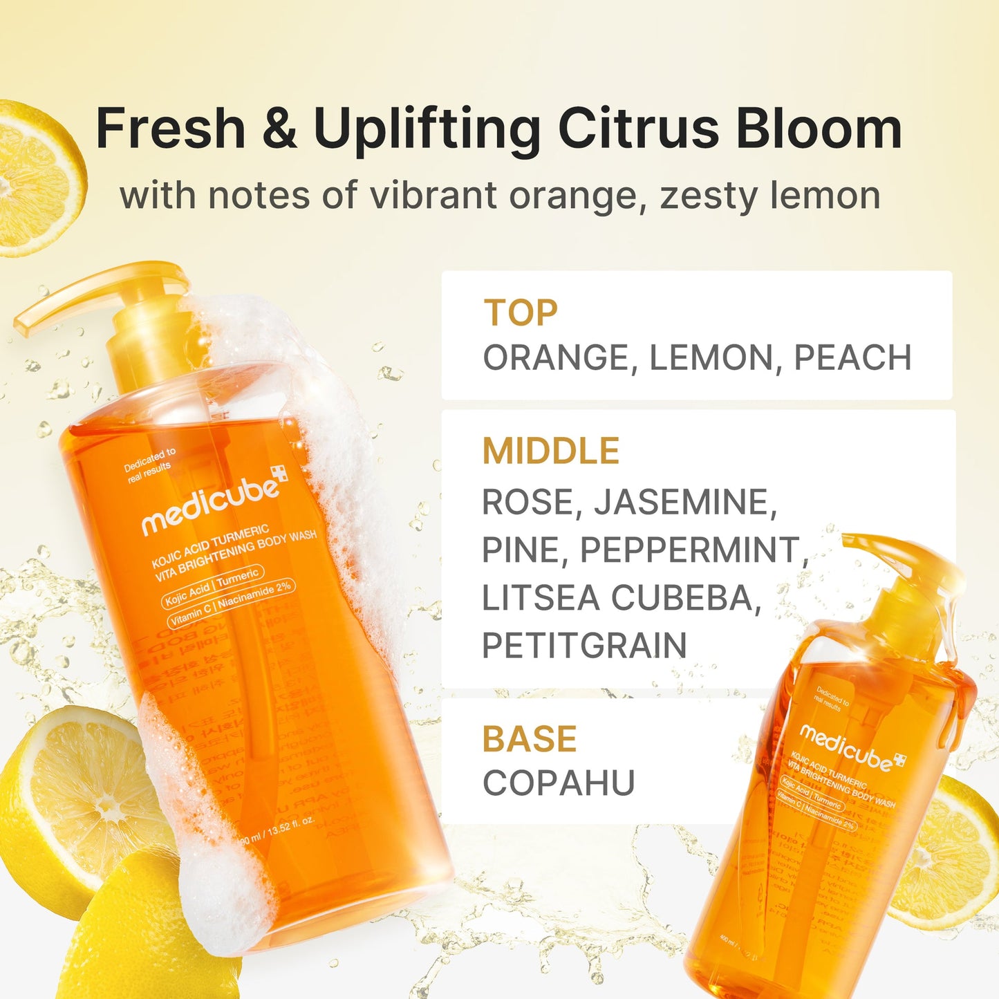 Medicube Kojic Acid Turmeric Vita Brightening Body Wash (400 ml / 13.52 fl. oz.)