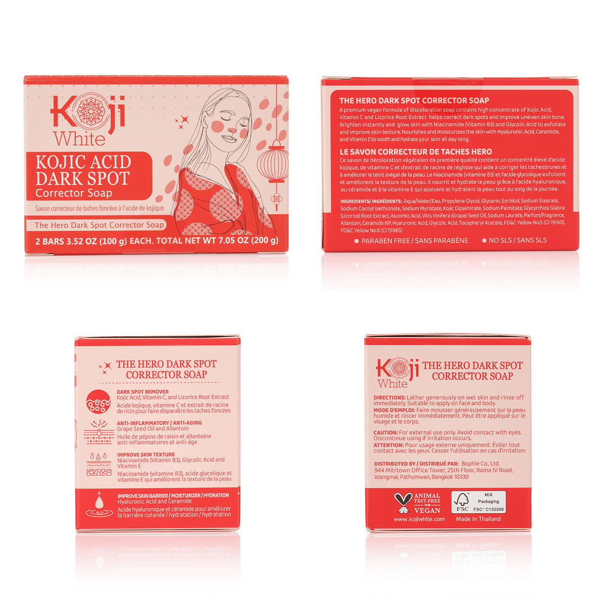 Koji White Dark Spot Corrector Soap, 2-Bars