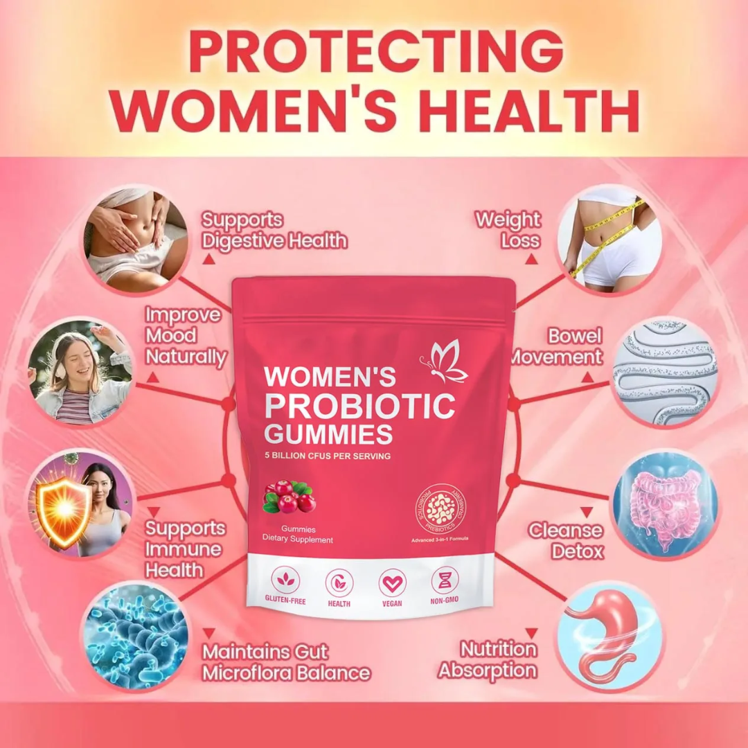 Women's Probiotic Gummies, 60 Gummies (5 Billion CFUs)
