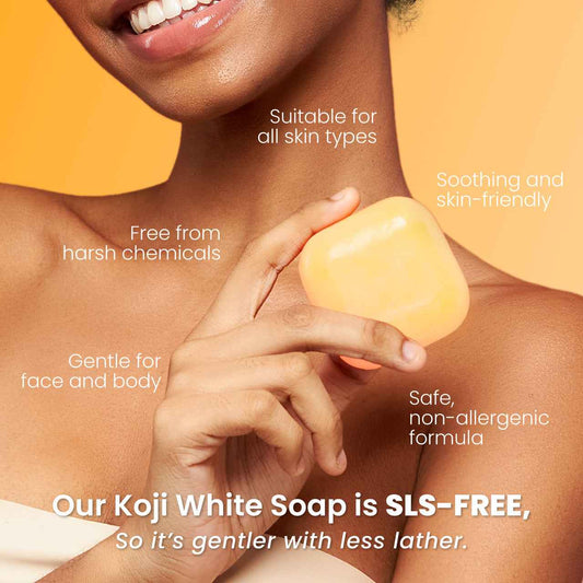 Koji White Kojic Acid & Vitamin C Skin Brightening Soap (2 Bars)