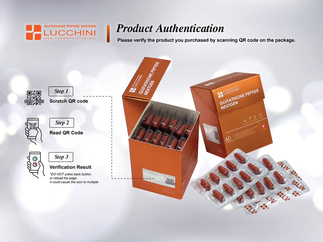 Lucchini Glutathione Peptide  Nextgen, 60 Capsules