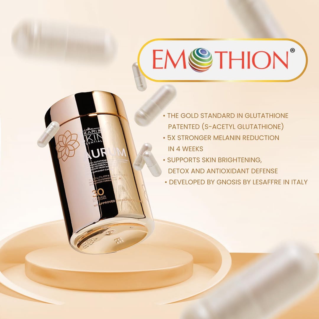 Hikari Skin Essentials: Aurum Premium Glutathione, 30 Capsules