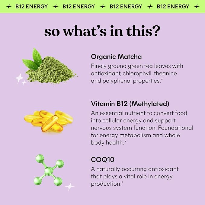 Lemme Matcha Energy B12 Gummies, 60 Gummies