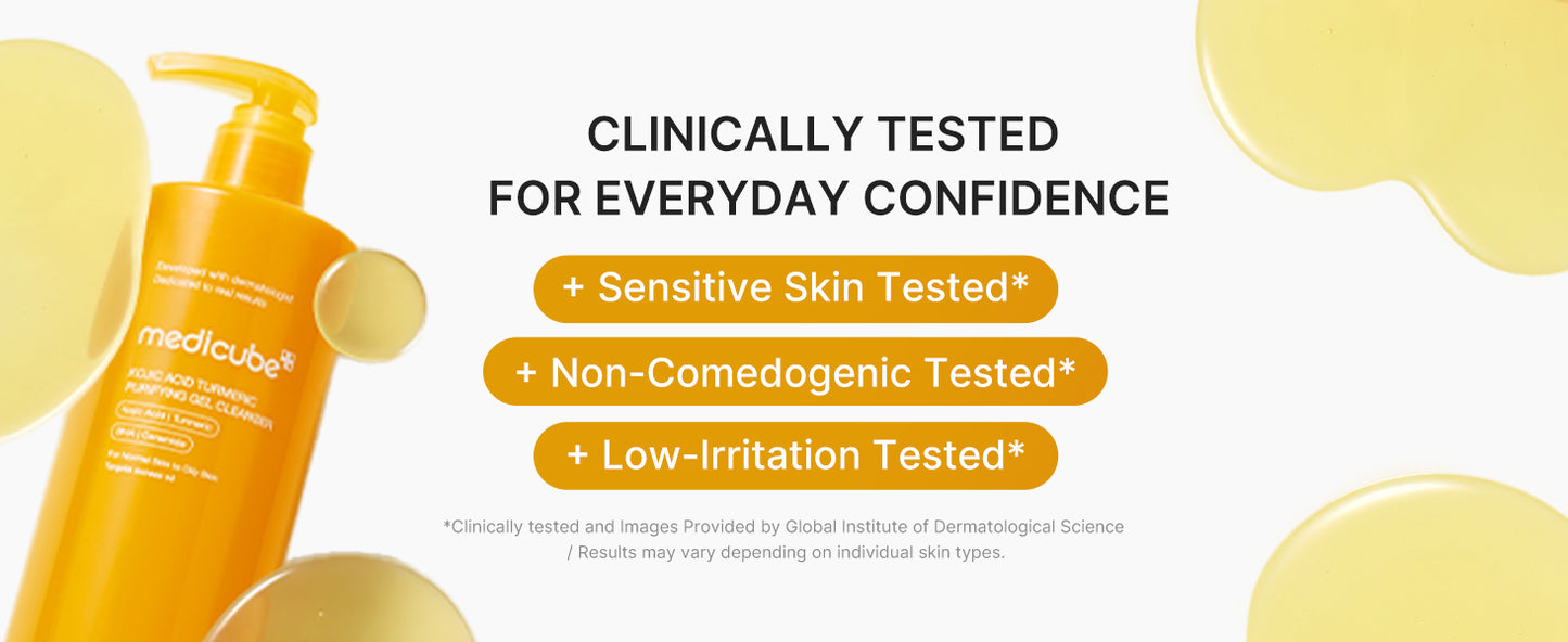 Medicube Kojic Acid Turmeric Purifying Gel Cleanser (500 ml / 16.90 fl. oz.)
