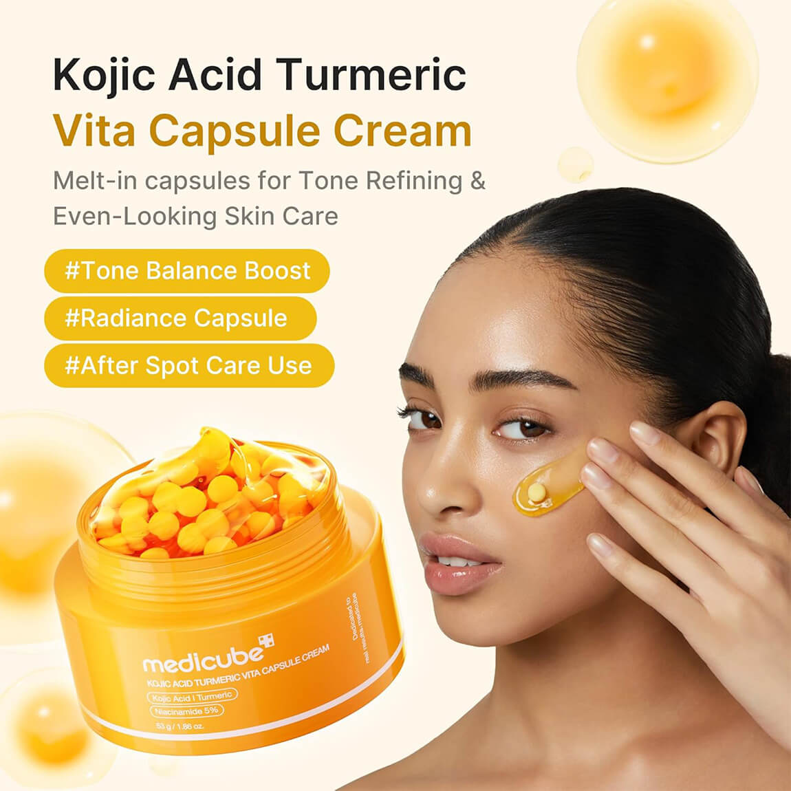 Medicube Kojic Acid Turmeric Vita Capsule Cream (53 g / 1.86 oz.)