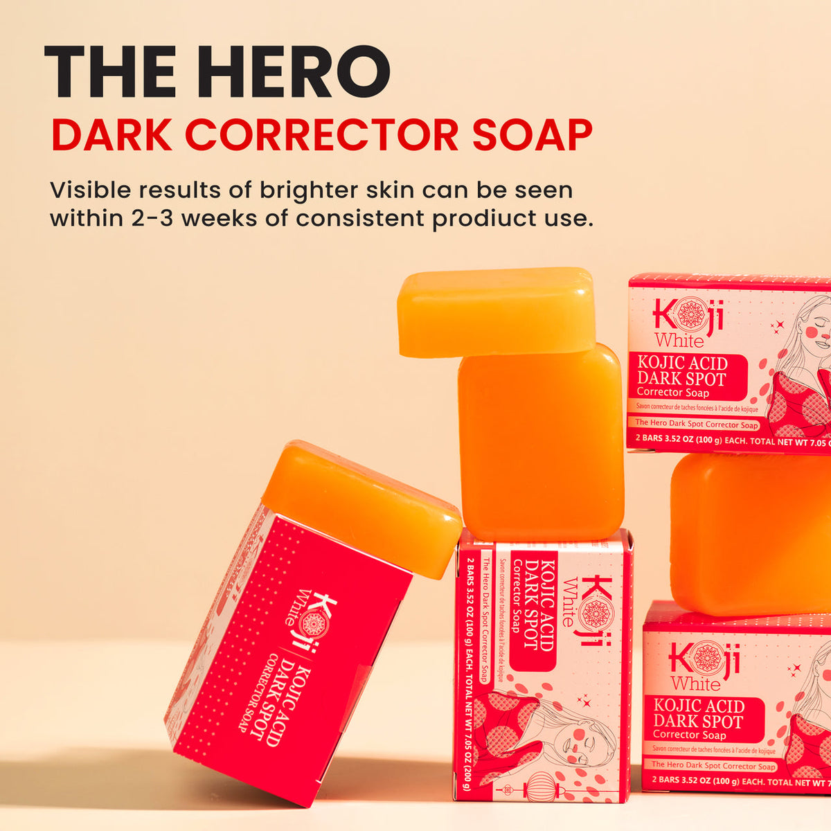 Koji White Dark Spot Corrector Soap, 2-Bars