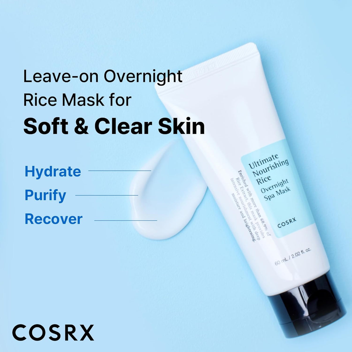 Cosrx Ultimate Nourishing Rice Overnight Spa Mask, 60Ml