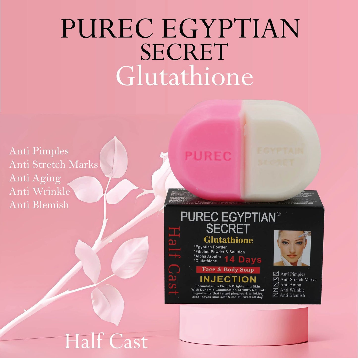 Purec Egyptian Secret HalfCast Soap, 160g